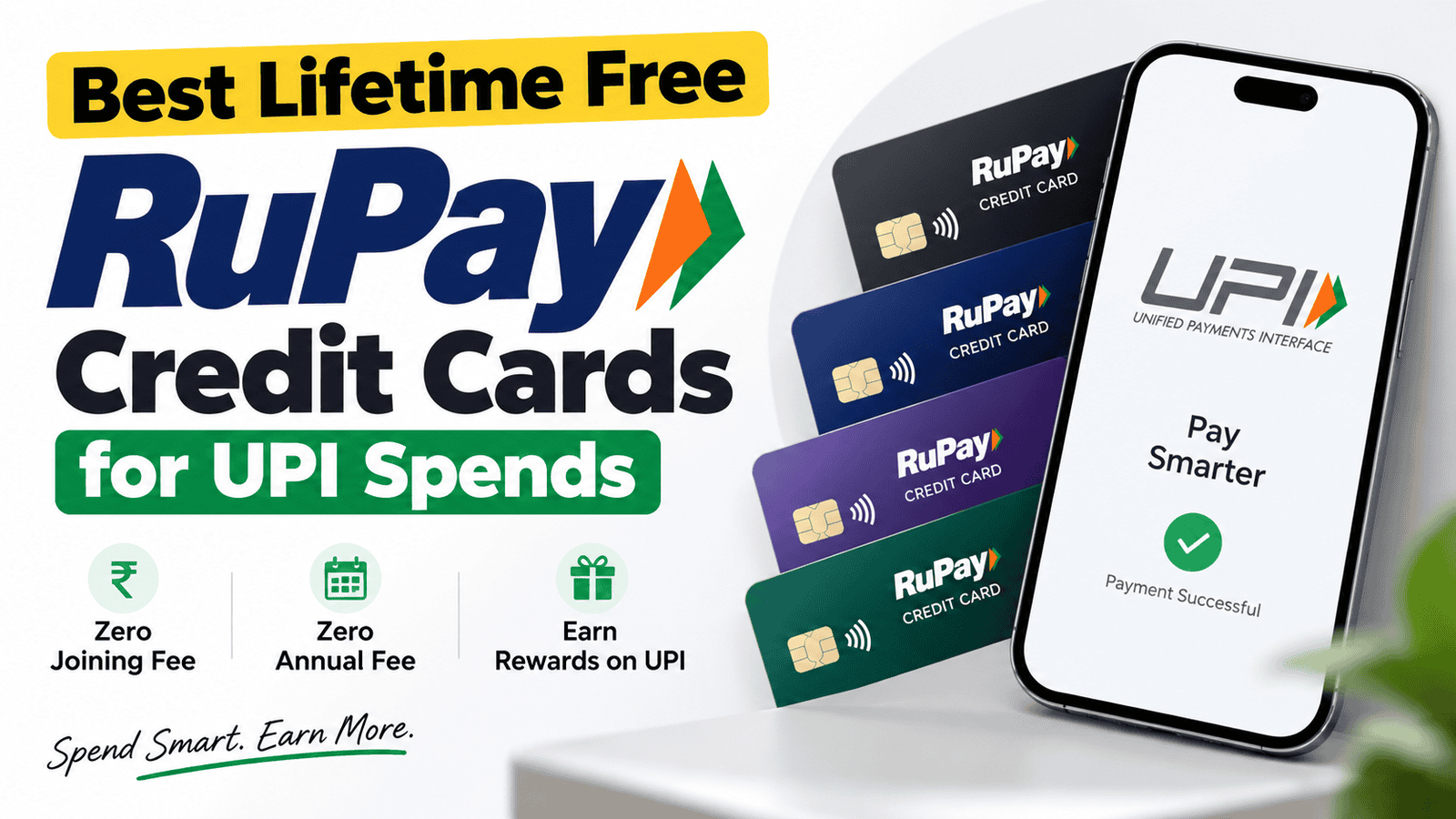 Best Lifetime Free RuPay Credit Cards for UPI