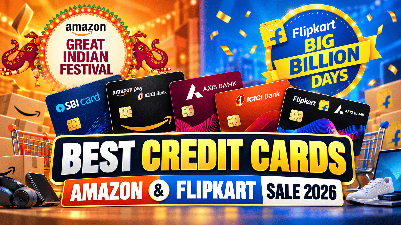 best credit cards for Amazon and Flipkart sale
